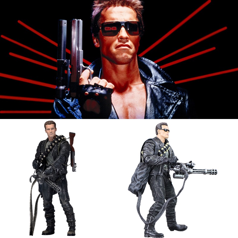 Figure Action NECA Terminator 2hari Kiamat T-800 Ultimate Arnold Model 7mainan