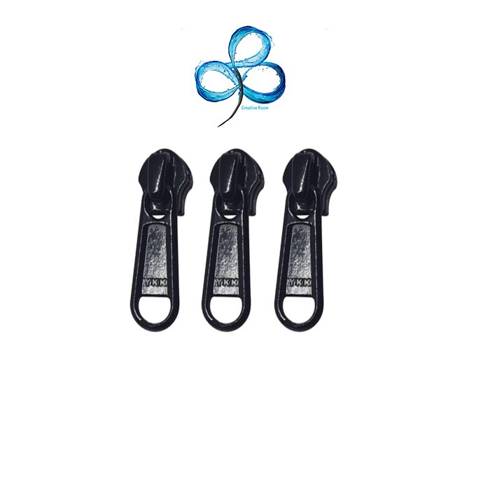 Kepala Resleting Coil Terbalik No 5 Merk YKK Warna Hitam YKK 5 TB HTM