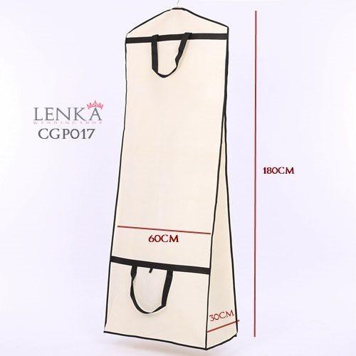 [PRODUK FAVORIT] COVER GAUN PELINDUNG BAJU PESTA PERNIKAHAN CREAM 180CM CGP017