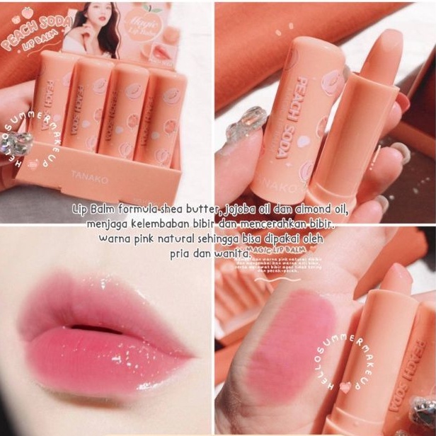(COD) Peach Soda Magic Lip Balm Ala Korea Natural Pink
