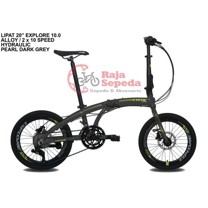 SEPEDA LIPAT/ FOLDING BIKE EXOTIC EXPLORE 10.0 20″ PEARL DARK GREY