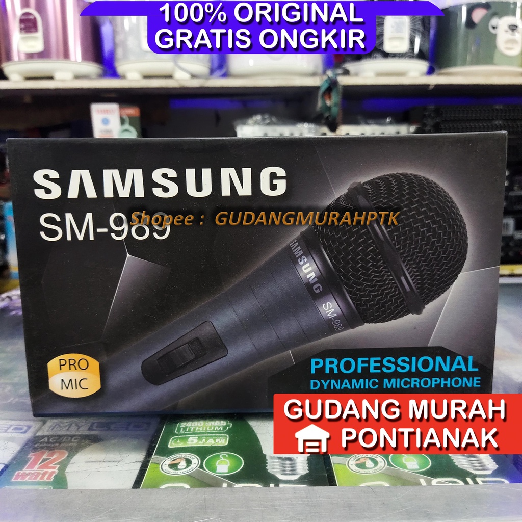 Mic Kabel Samsung SM-989 Microphone Dynamic Vocal Karaoke SM 989 SM989