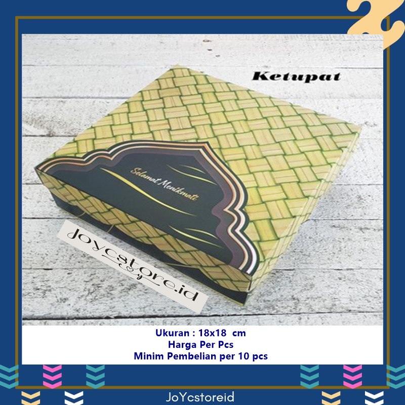

Dus Nasi R8 KETUPAT 18x18 Nasi Kotak Katering Pesta/ Box Kue / Box Jajan / Snack Box / Kotak Kue / Kotak Roti / Kotak Jajan / Dus Kue / Dus Jajan / Dus Snack / Kardus /Packaging / Kemasan / Kotak Kemasan / Box Cake / Box Rice / Box Tart