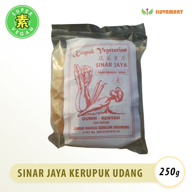 

Kerupuk / Krupuk udang Vegetarian Sinar Jaya 250gr