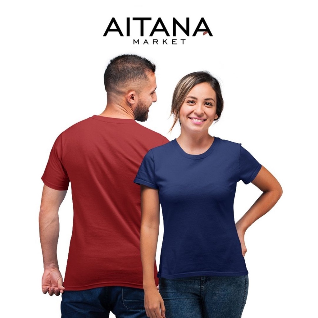 Aitana - Baju Kaos Polos Dewasa Pria Dan Wanita Bahan Katun Combed 30s