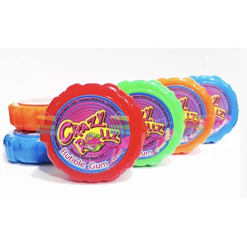 

crazy roll bubble gum isi 30