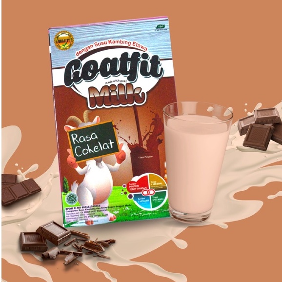 

GoatFit Milk Susu Kambing Etawa Rasa Coklat 200 Gram