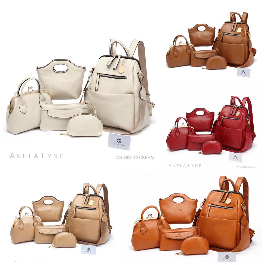 TAS WANITA ANELA LYNE KAMILIA BACPACK SET 5IN1