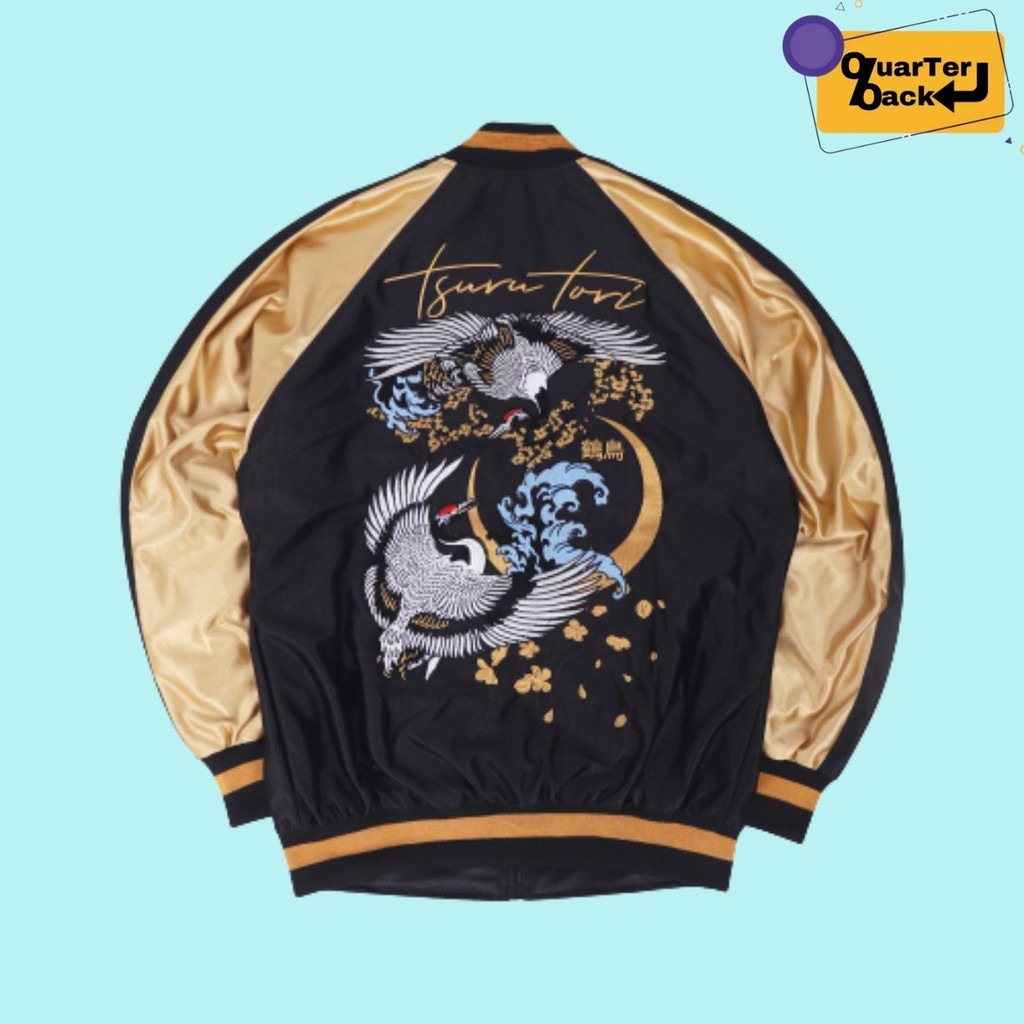 Jaket Sukajan Tsurutori Black Gold by Dailybased