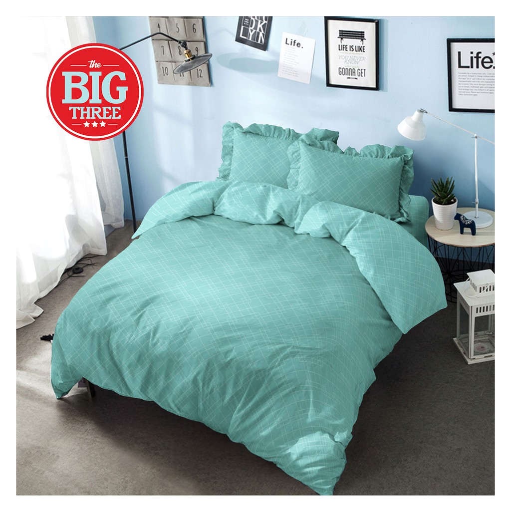 Bedcover + Sprei Rumbai 180x200 KINTAKUN Embos Aqua Barrier reef Peach Red Chili - KING 180 Polos BC