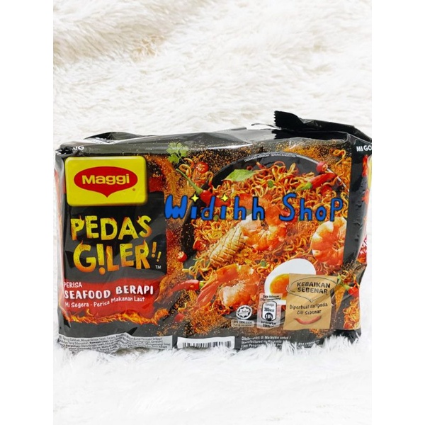 Maggi Pedas Giler Isi 5 Pack Mi Instan / Maggi Pedas Giler Ayam Bakar / Maggi Pedas Giler Perisa Tomyummz / Maggi Pedas Giler Perisa Seafood Berapi / Maggi Pedas Gila / Tom Yum