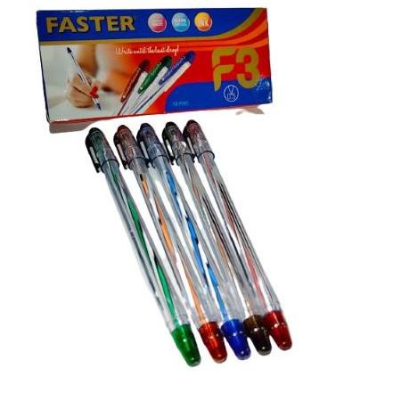 

Harga Bersahabat ✽ Pen / Balpoin / pena / Pulpen Faster F3, 0.5mm ( isi 12 pcs )''