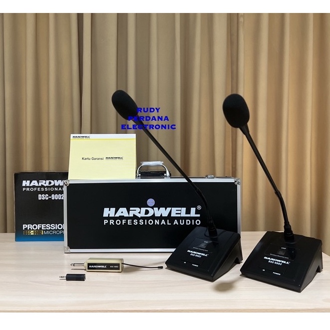 MICROPHONE MIC WIRELESS CONFERENCE MIKROPON MIK DESKTOP MEJA PODIUM HARDWELL DSC-9002 ORIGINAL ORI BAGUS TERLARIS TERBAIK RAPAT MEETING SEMINAR PIDATO CERAMAH GARANSI