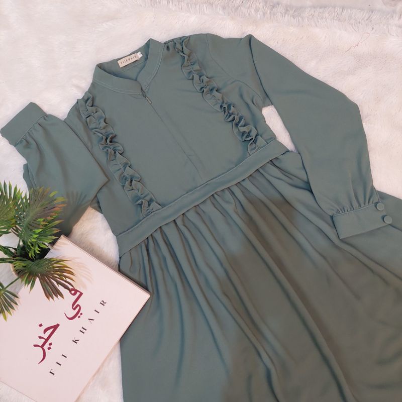 Size S, M, L, XL Warna Cactus Shofia Dress Bahan Soft Lexus