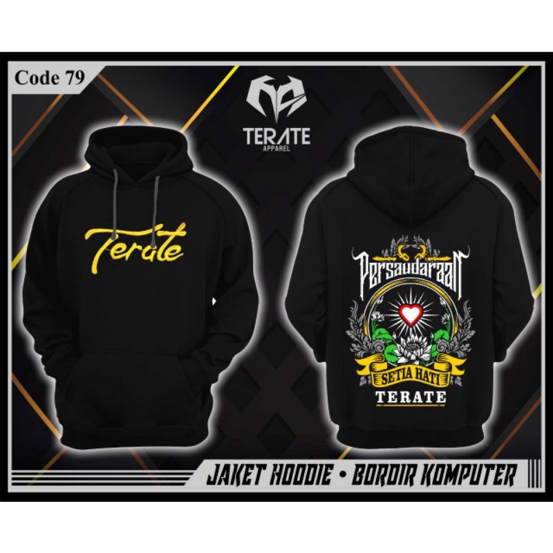 HOODIE PERSAUDARAAN SETIA HATI TERATE BORDIR || JAKET PSHT BORDIR || JEMPER PSHT BORDIR