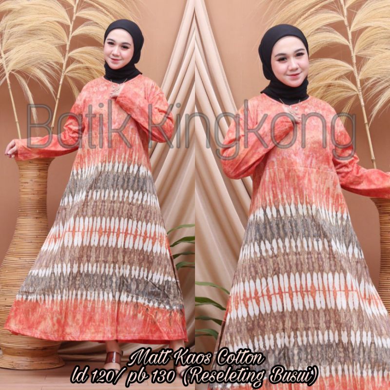 DASTER JUMBO ABSTRAK JUMPUTAN PANJANG SEMATAKAKI RESLETING BUSUI DEPAN RESLETING BUMIL FRIENDLY DRESS WANITA KEKINIAN KAOS KATUN TEBAL ADEM SERAP KERINGAT