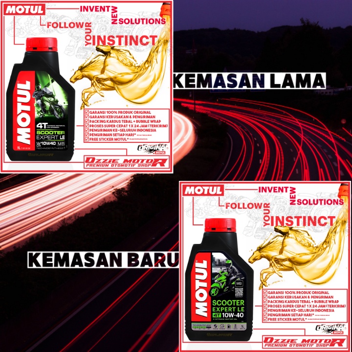 MOTUL SCOOTER EXPERT LE 10w40 800 ml dan 1000 ml  Pilihan kemasan OLI MOTOR IMPORT ORIGINAL