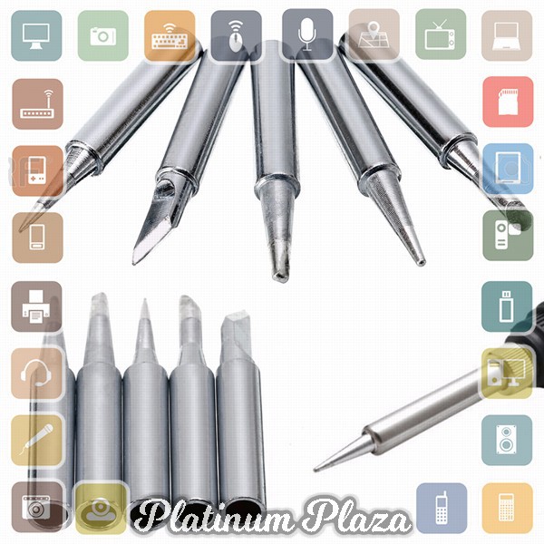 Mayitr Kepala Solder Iron Tips 900M-T 5 PCS - BI5044 - Silver`28IE5B-