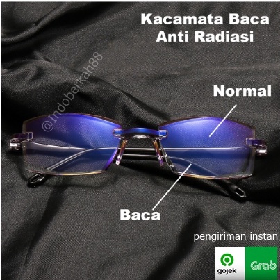 Kacamata Baca Lensa Plus Double Anti Radiasi +1.00 s/d + 4.00 Kacamata Pria Reading Glasses 804 Original Bisa Jalan dan Nonton TV