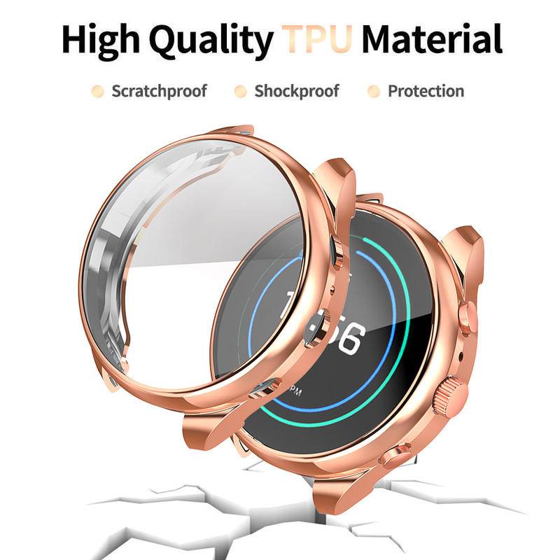 Pelindung Layar Smartwatch Fossil Ftw6022 Bahan Tpu Ringan Dengan Bumper Aneka Warna