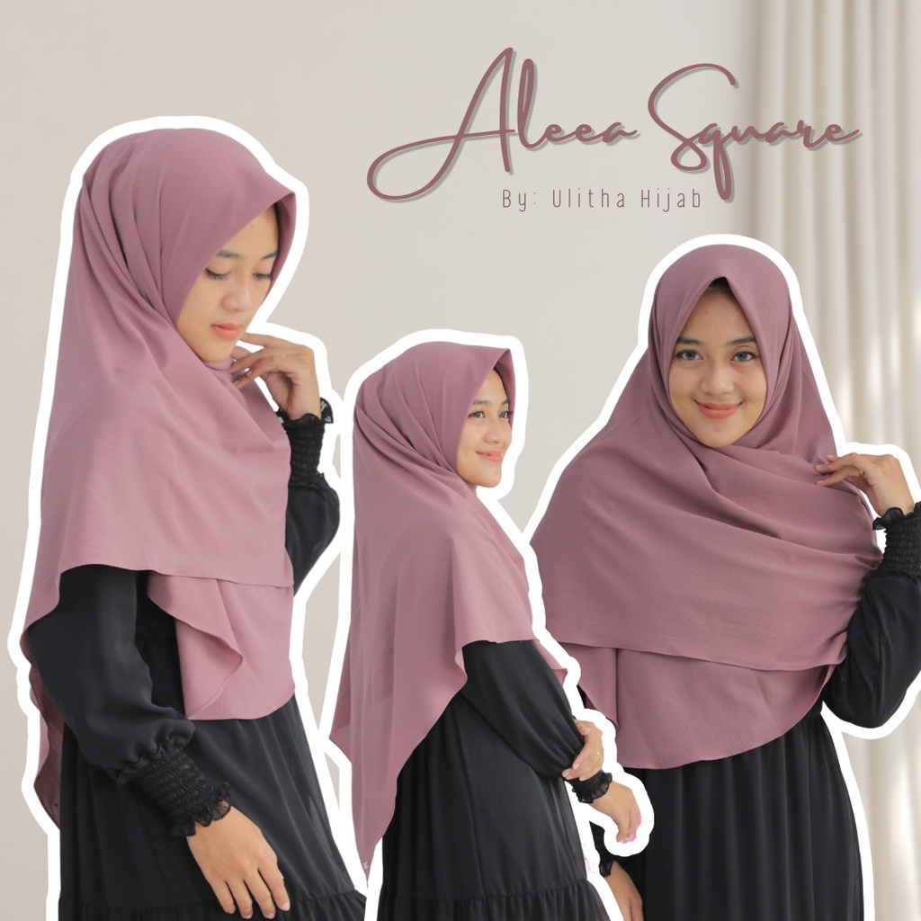 Aleea Square by Ulitha Hijab | Hijab Segi Empat Oval | Bawal Shawl Malaysia