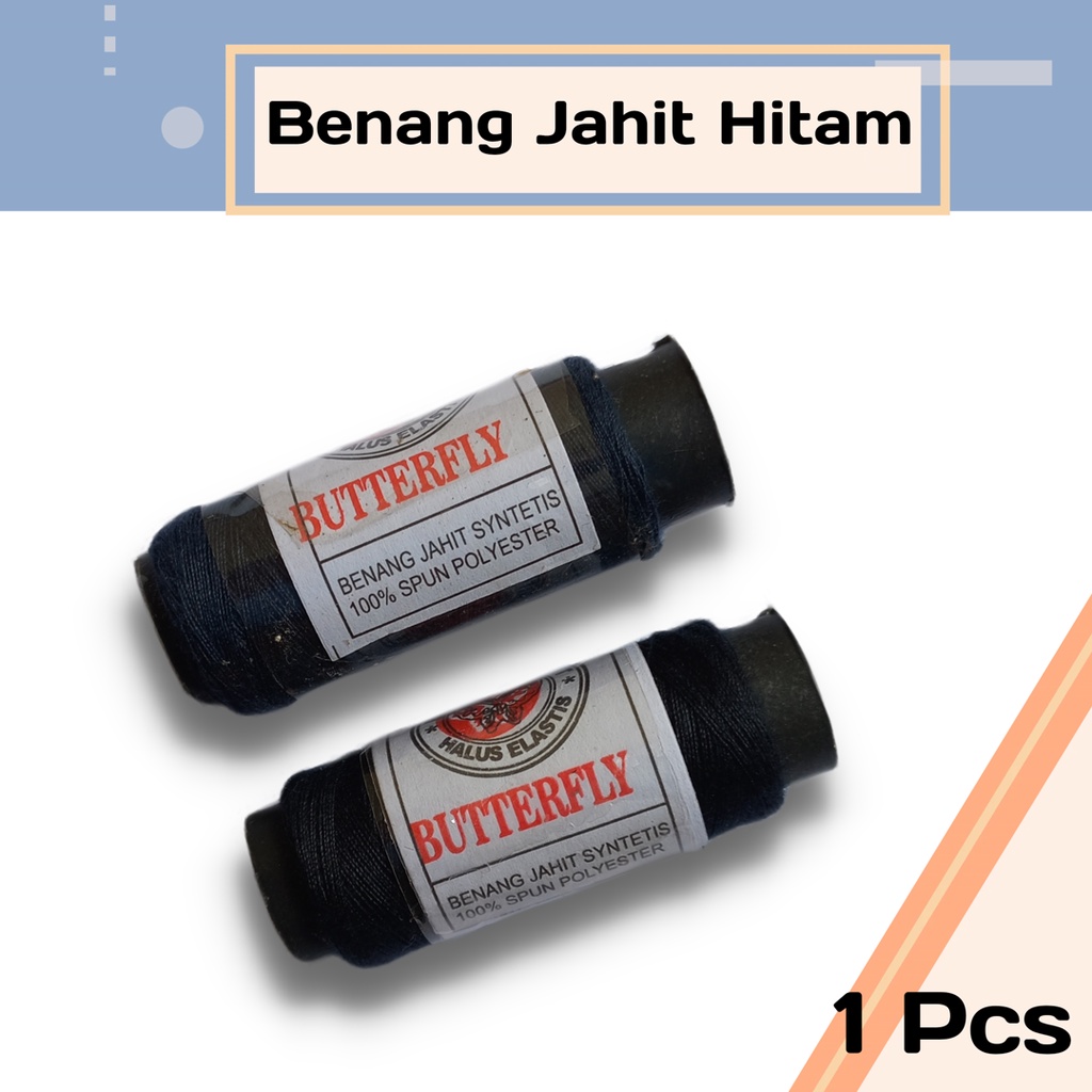 Benang Jahit Warna Hitam 1 pcs