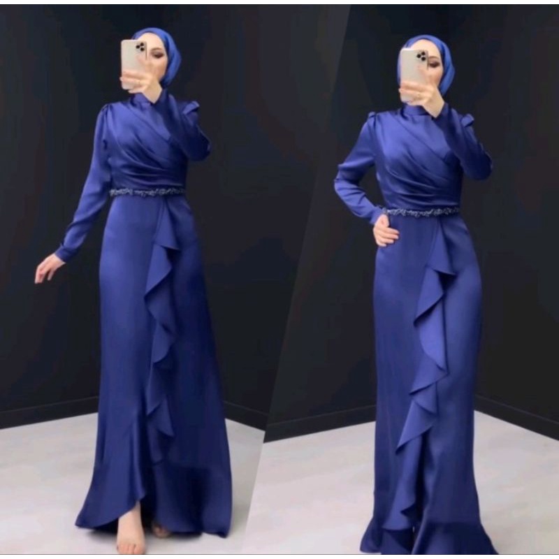 Dress Pesta / Gamis Pesta / Gaun Muslimah / Armani Silk / Bridesmaid Dress /