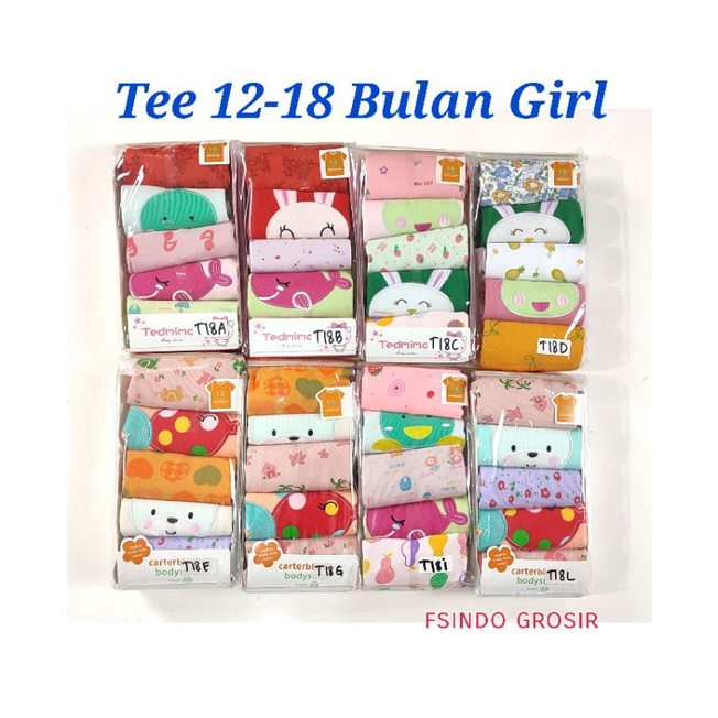 Kaos tee bayi 5in1 KODE T/tee lengan pendek 5in1/baju bayi
