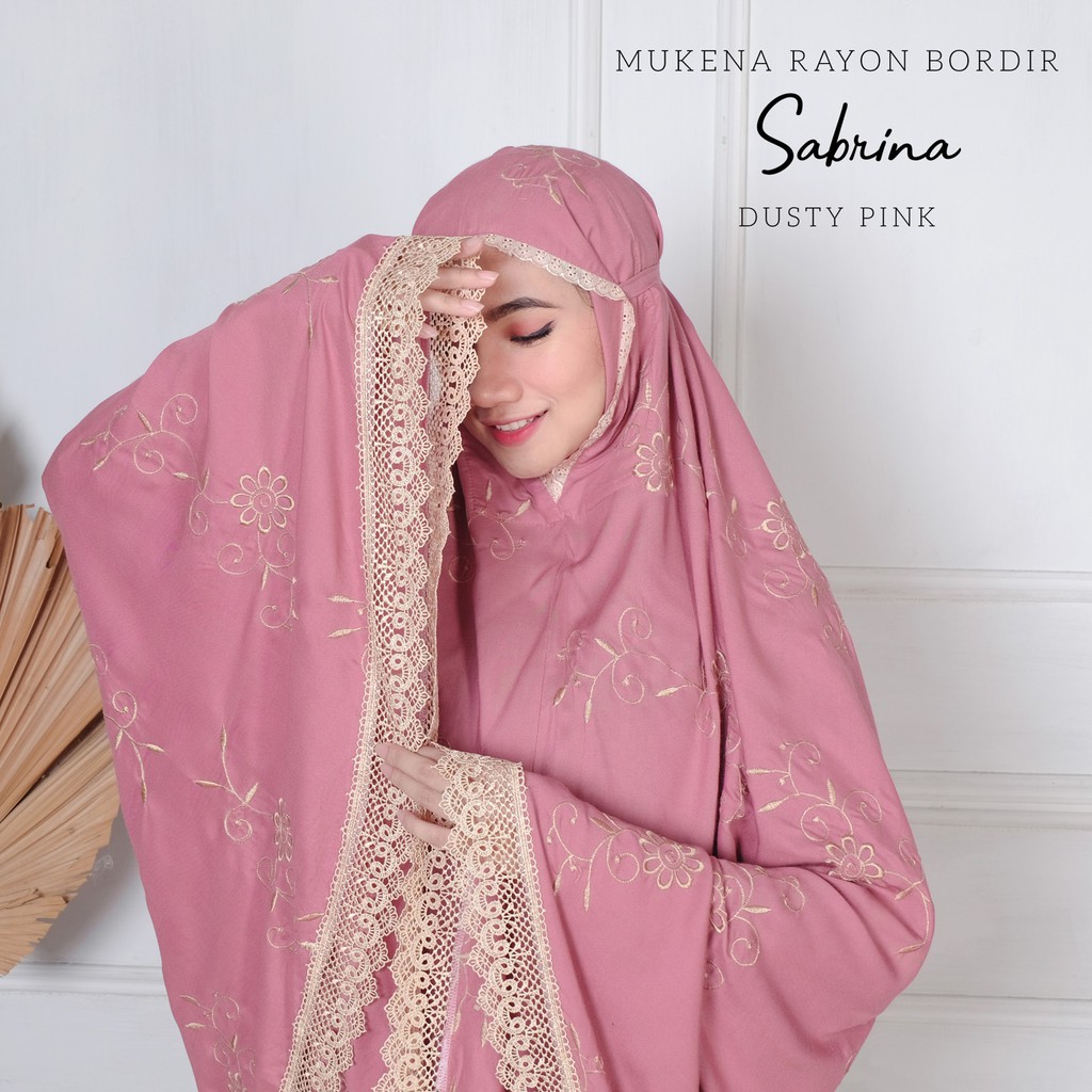 PUSAT MUKENA TASIK - MUKENA DEWASA RAYON BORDIR SABRINA