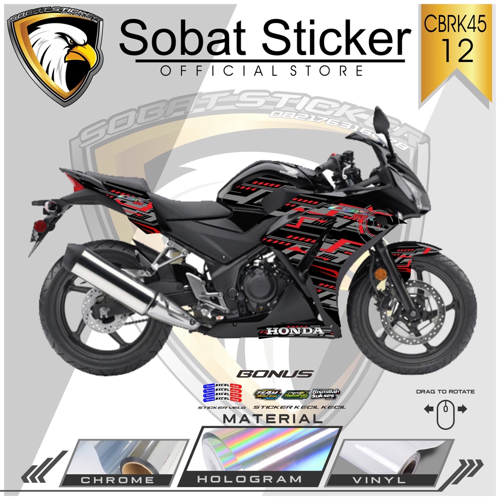 STRIPING HONDA CBR K45 - STRIPING HOLOHRAM HONDA CBR K45 2014-2016 RACING