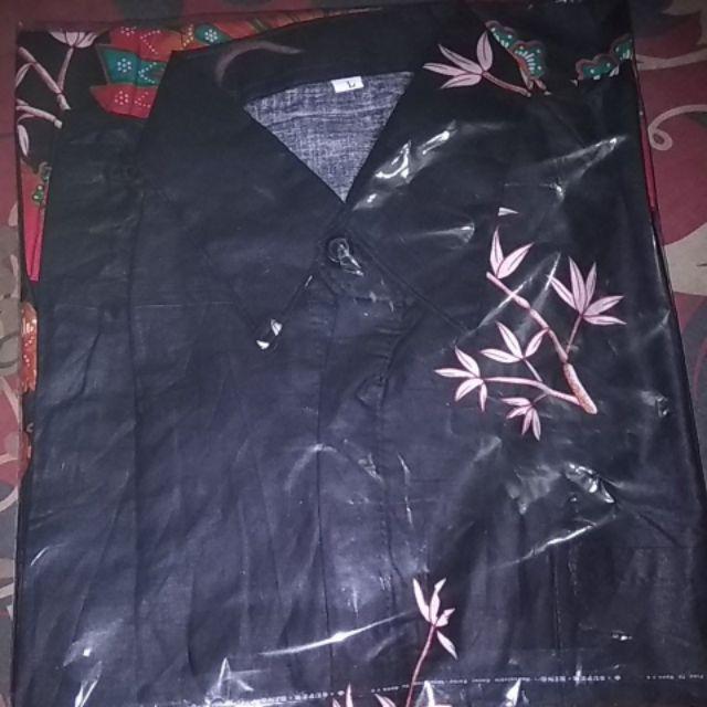 Asifa Batik Hrb026 Kenongo Kemeja Tosca Pendek Pekalongan Padi M L Xl Sogan Tulis Halus Kemeja Batik