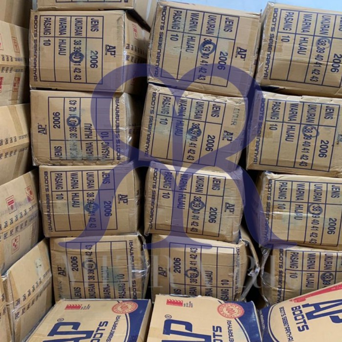 AP Boots 2006 Triwarna Centimeter - Sepatu Boot Karet Hijau Tinggi