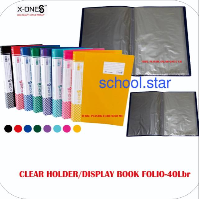 

CLEAR HOLDER FOLIO / DOCUMENT KEEPER F4 / DISPLAY BOOK (ISI 40 LEMBAR)