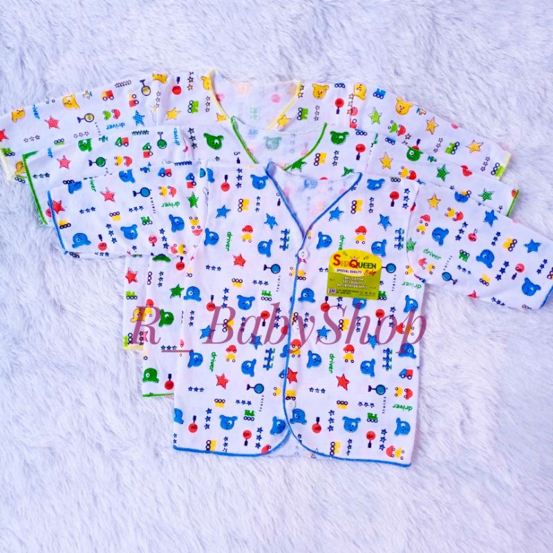 3 pcs baju lengan panjang newborn shaqueen