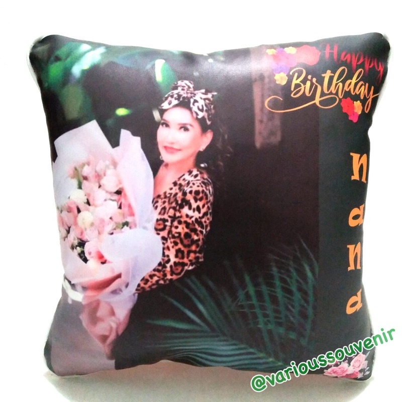 Bantal Foto Custom Waterproof Bolak Balik Hadiah Wisuda Kado Ultah Pernikahan Wedding Anniversary