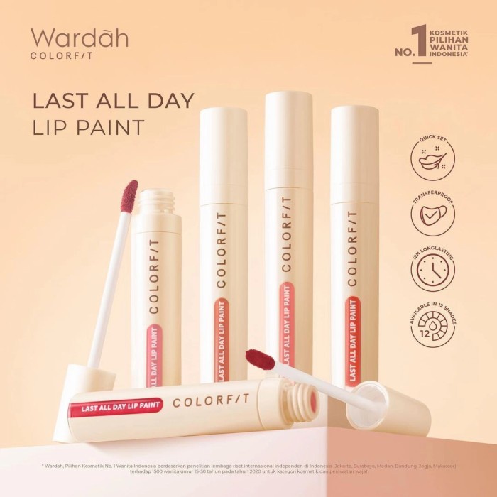 Wardah Colorfit Last All Day Lip Paint Tahan Lama Hingga 12 Jam Banyak Pilihan Promo