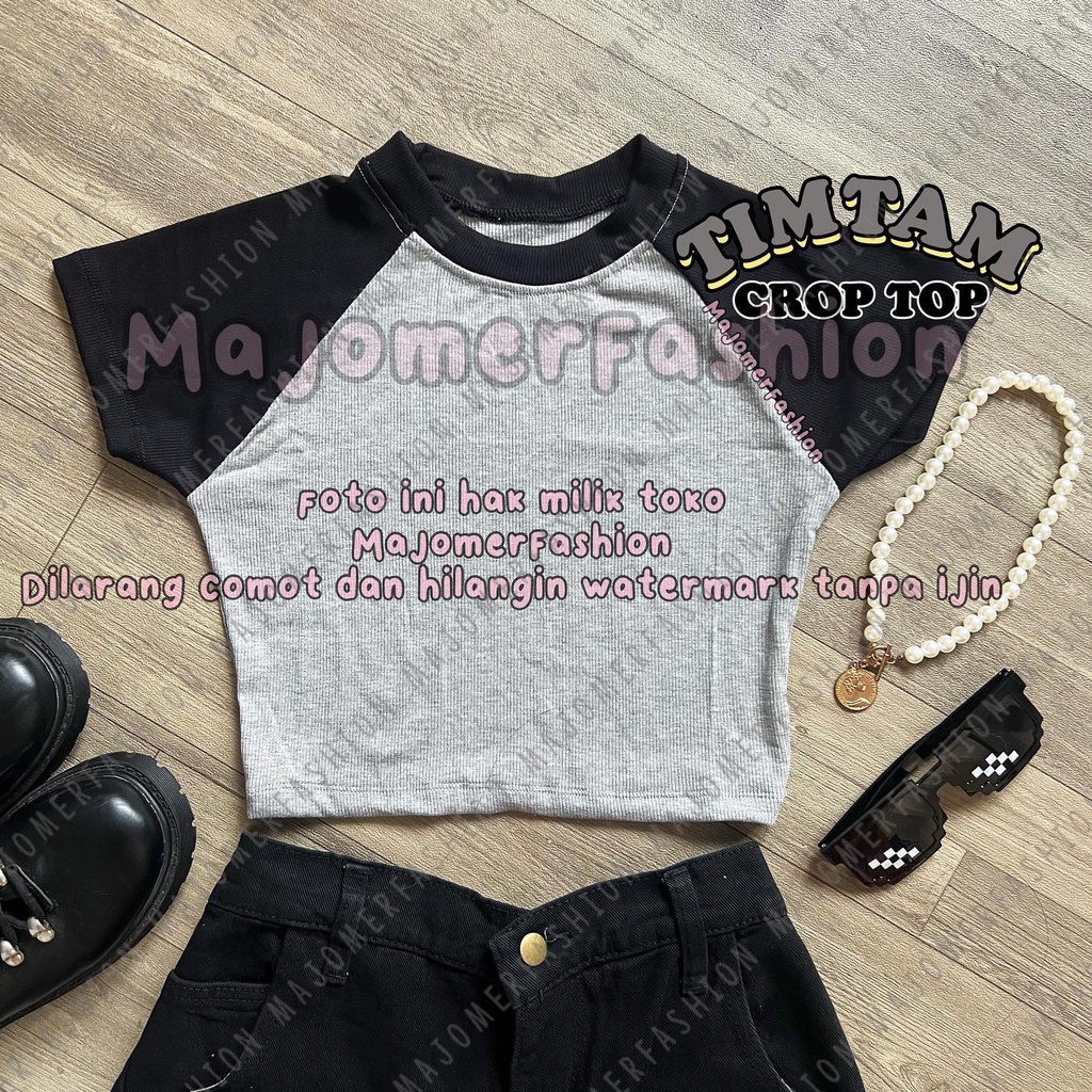 MAJOMER ® | TIMTAM BASIC RAGLAN CROP TOP