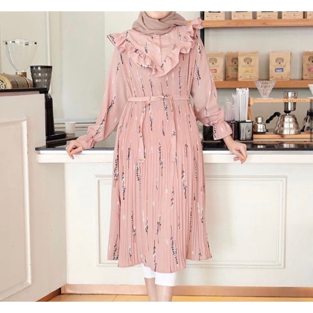 Atasan / Tunik / Fashion / Baju / Murah / Termurah / Baju Wanita / Rempel Plisket / Plisket Premium