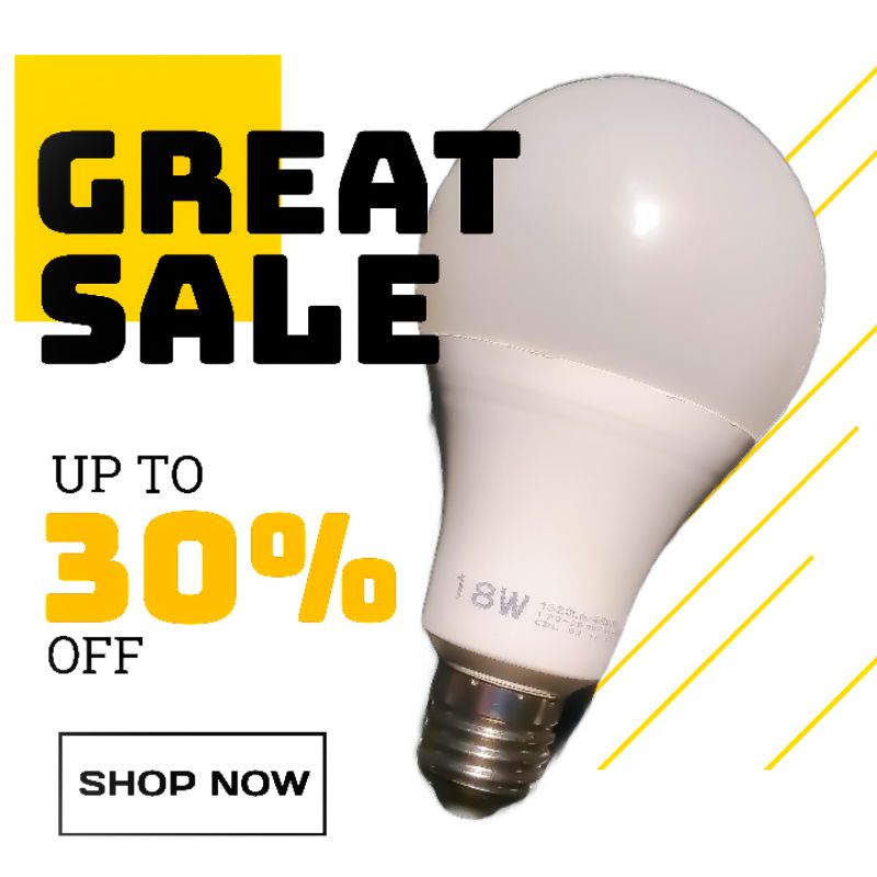 bola lampu led murah 18 watt rekondisi full garansi 3 bulan tukar baru atau ganti uang