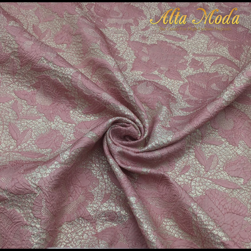 

Alta Moda Kain Jacquard Lurex Motif Floral - Soft Pink (1M)