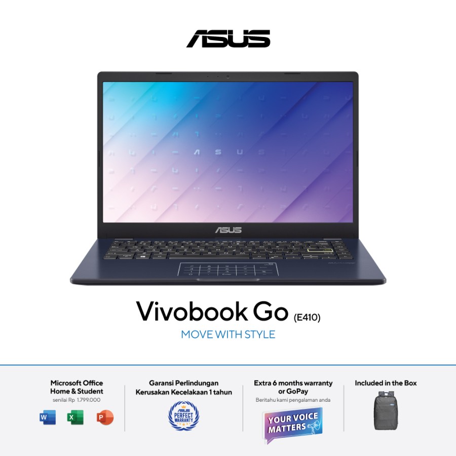 Asus E410MAO-VIPS421 N4020/UMA/4GB/256GB/Star Black/VIPS/FHD/OPI/Win 11