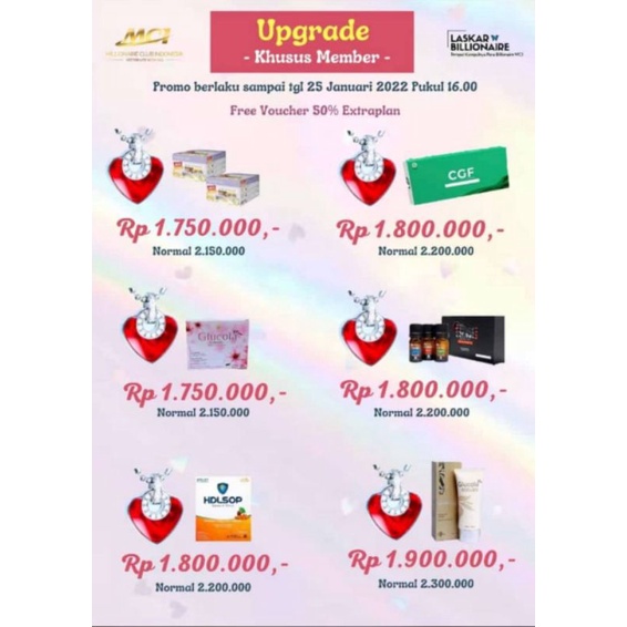 Paket Upgrade heart red + 6 glucola soap