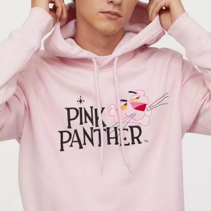 Hoodie Pria Wanita Merah Muda Pink Panther Full Tag