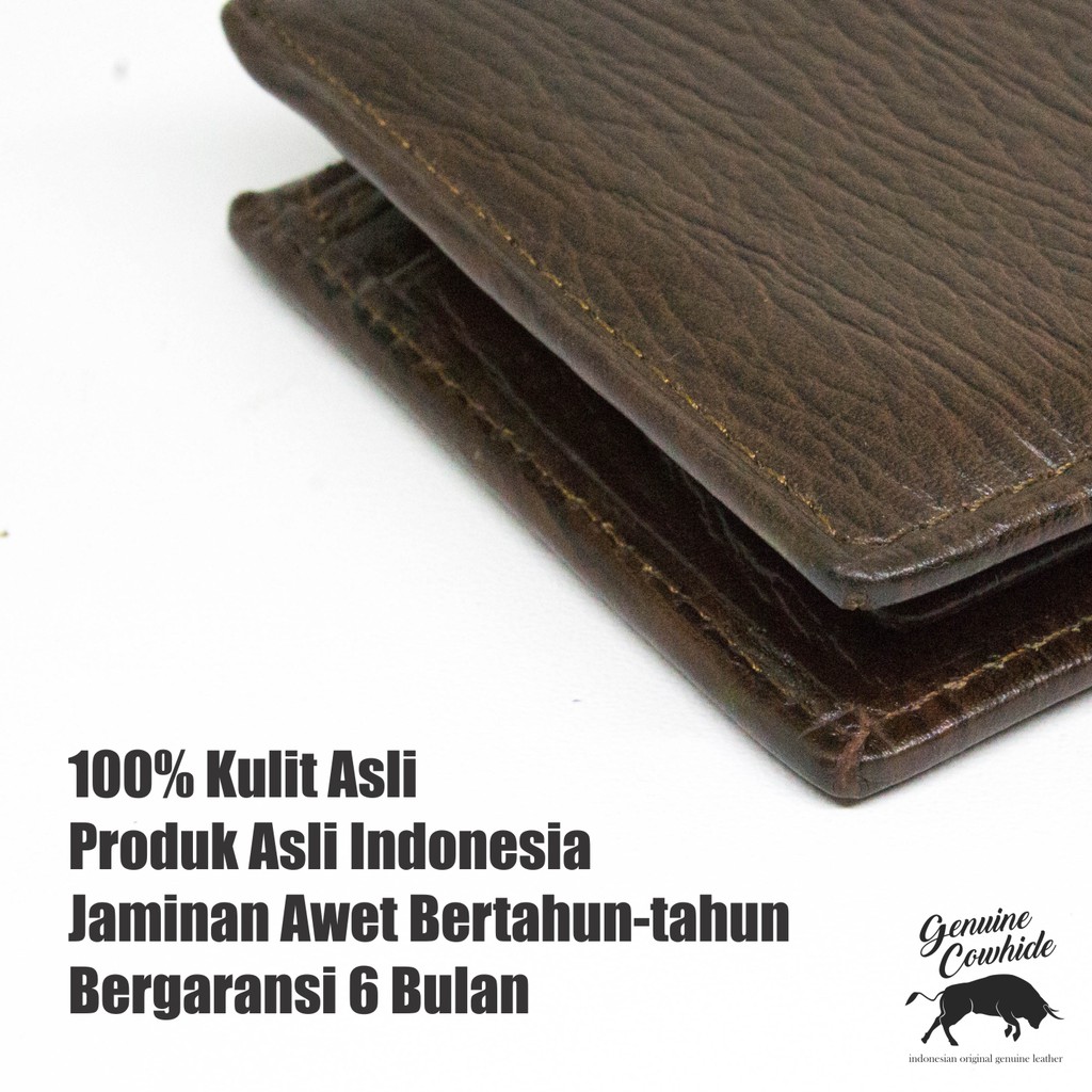 Dompet Pria Kulit Asli Motif Serat Kayu