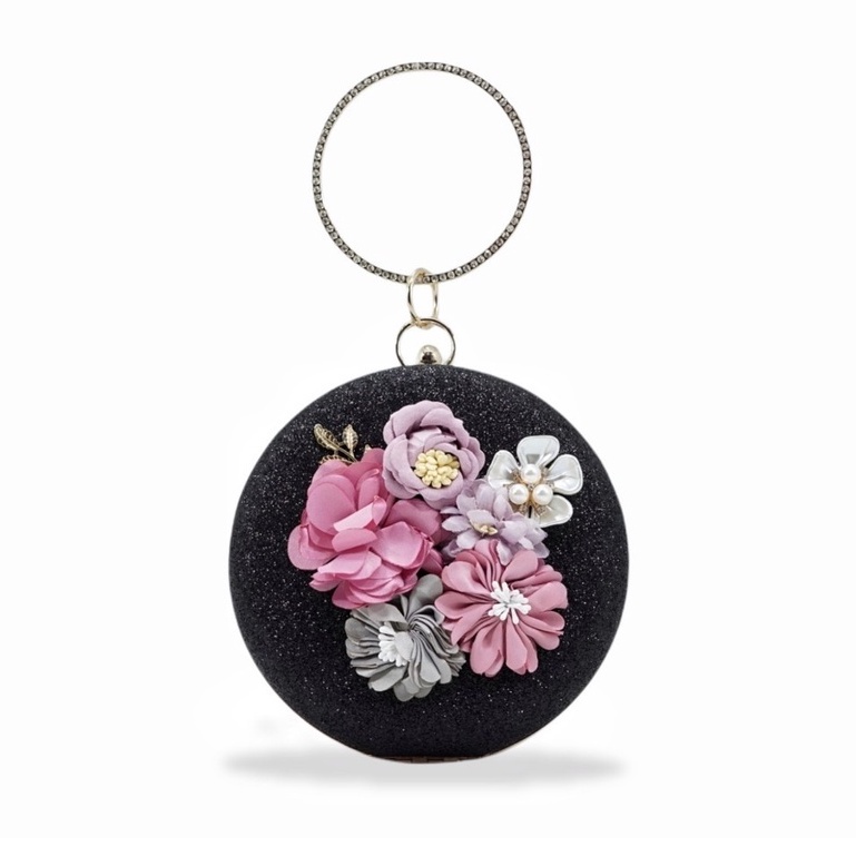Waiwai Tas Pesta Gelang Bunga H22076-1 Clutch