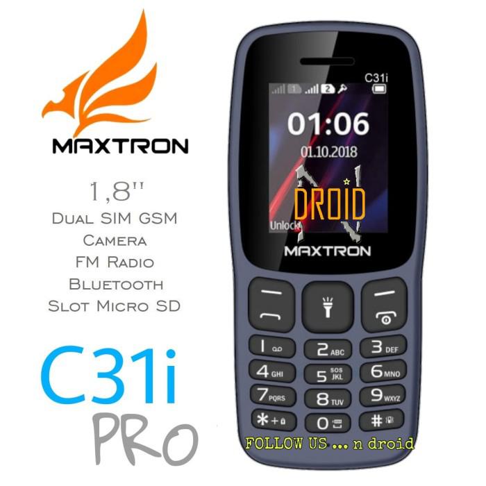 Hp Maxtron C31I Pro - Hp Candybar Dual Sim Gsm - Hp Murah - Blue