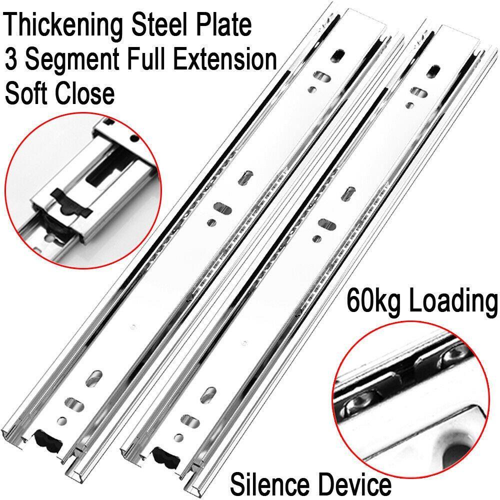 Solighter 2pcs Slide Runner Silver Baru Stainless steel Heavy Duty