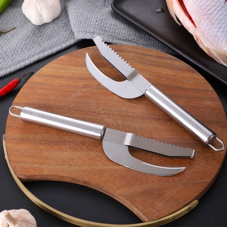 ALAT PEMOTONG IKAN PEMBERSIH SISIK PRAKTIS PARUTAN SISIK FISH CUTTER SCALER LA122S3 STAINLESS MULTIFUNGSI