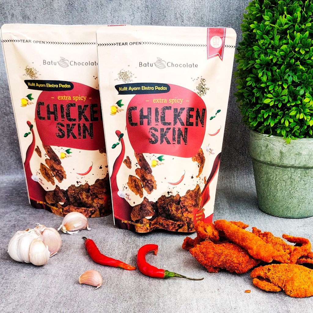 One Mandiri Sukses - Chicken Skin ~ Keripik Kulit Ayam ~ Oleh Oleh Khas Malang ~ Camilan enak ~ Camilan Pedas