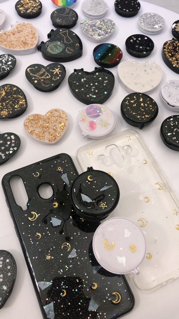 READY! Popsocket Polos / Popsocket bentuk hati / Pop With Mirror / Mirror Love / By Request